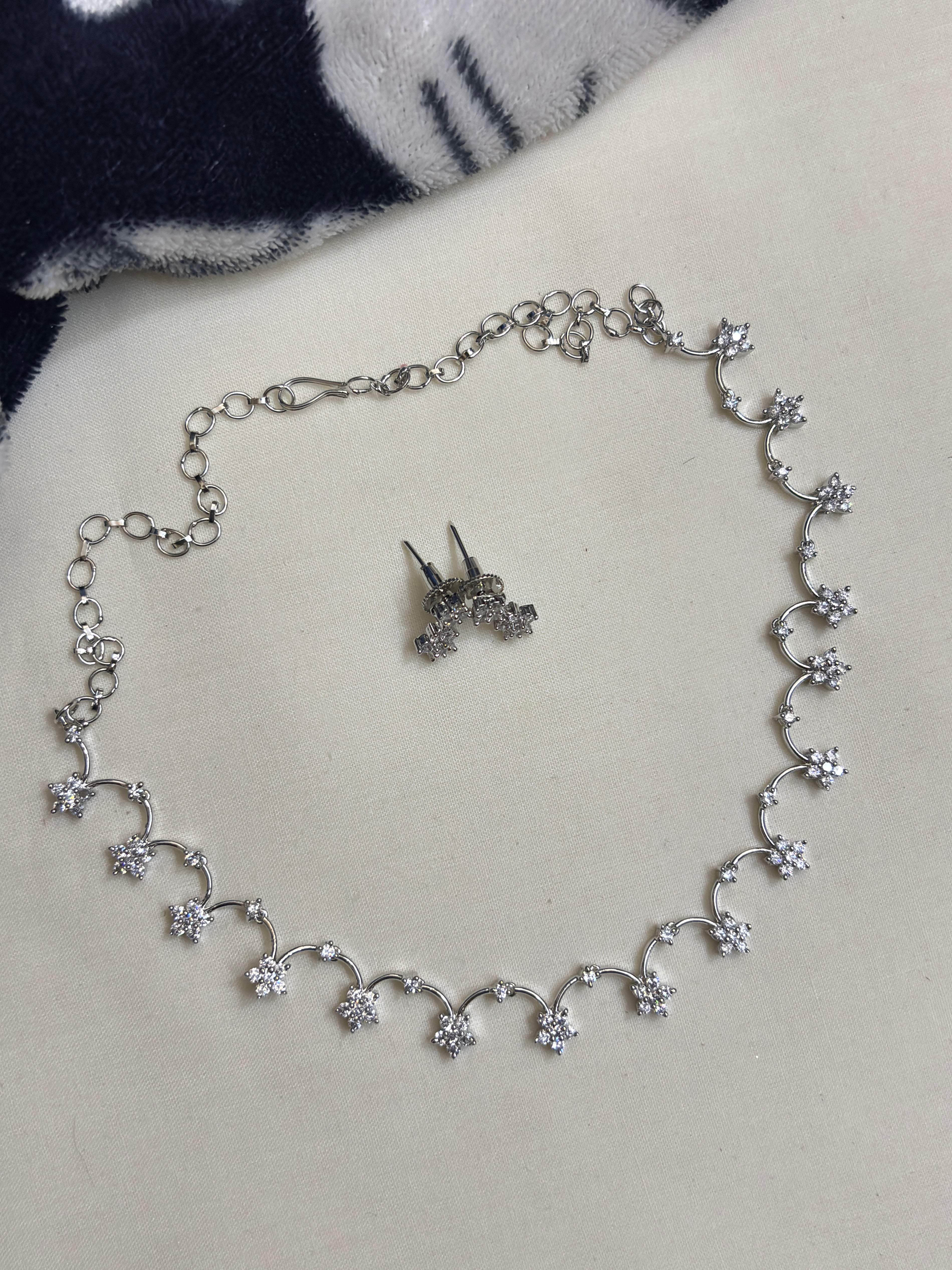 white stone necklace